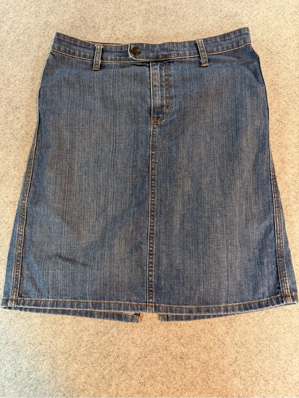 Gap Jeans Denim Skirt Size 8 Blue Stretch Knee Length Y2K